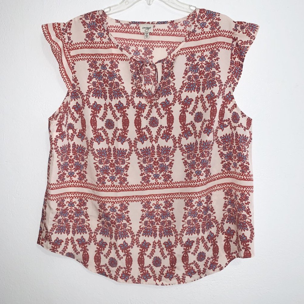 Corsage Women's Sleeveless Floral Blouse